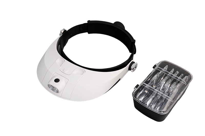 China factory wholesale MG81001-G led head mounted magnifier with two super led lamps 01