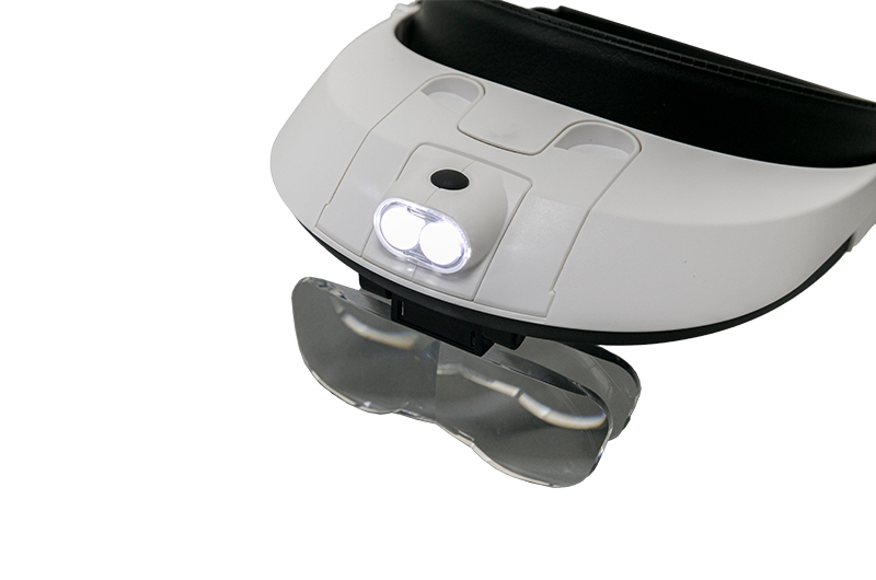 China factory wholesale MG81001-G led head mounted magnifier with two super led lamps 02