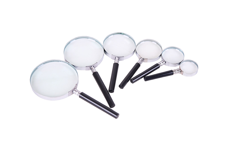 half metal frame glass lens  Learning Science Educational Magnifier